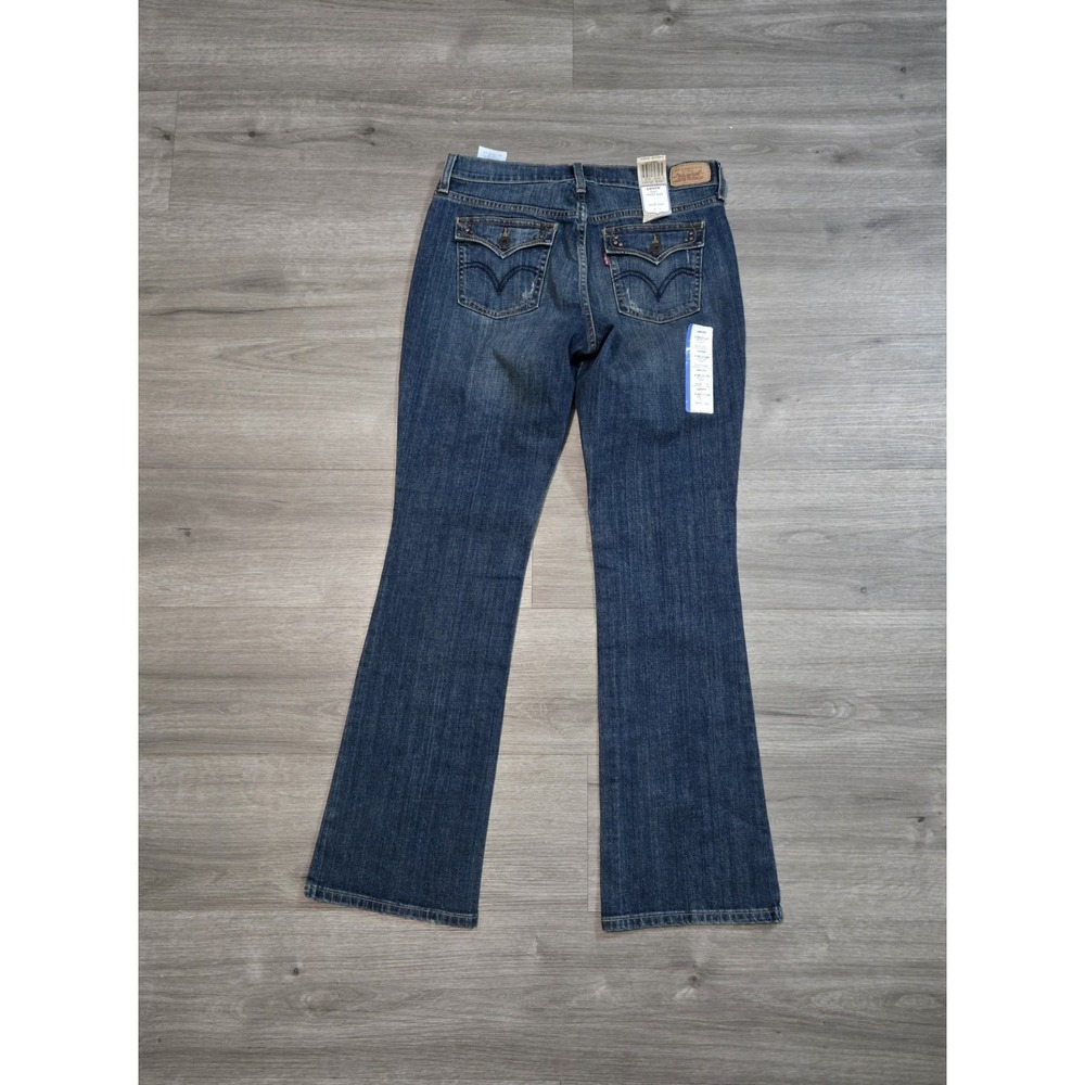 Levi's 515 Bootcut Womens Jeans Medium Wash Embellished Flap Pockets Size 6M NWT - Picture 2 of 13